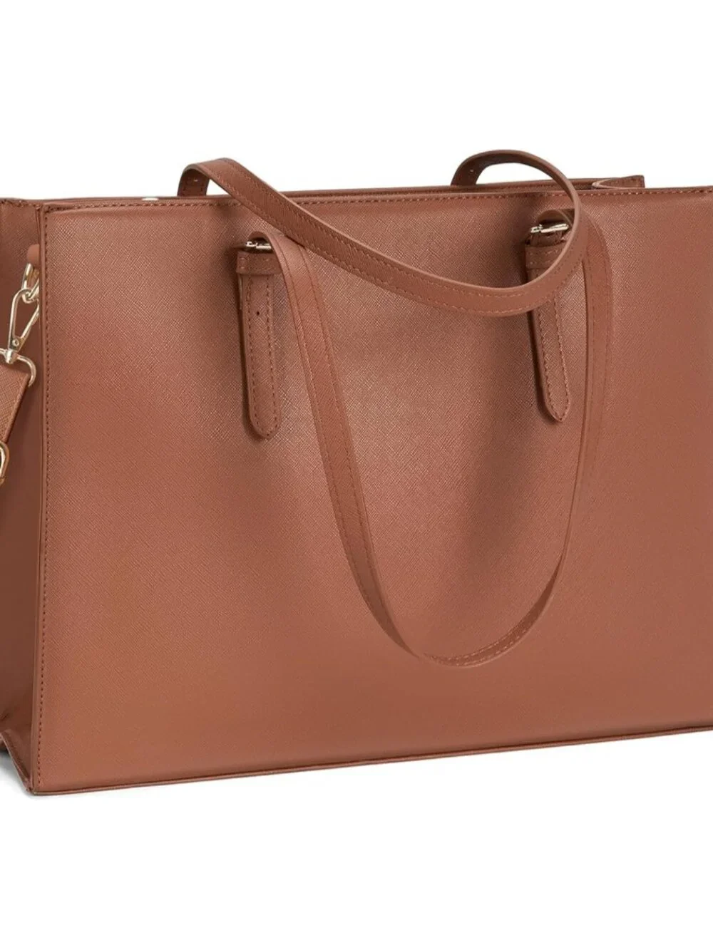 Laptop Bag for Women Waterproof Lightweight Leather 15.6 Inch Computer Tote Bag